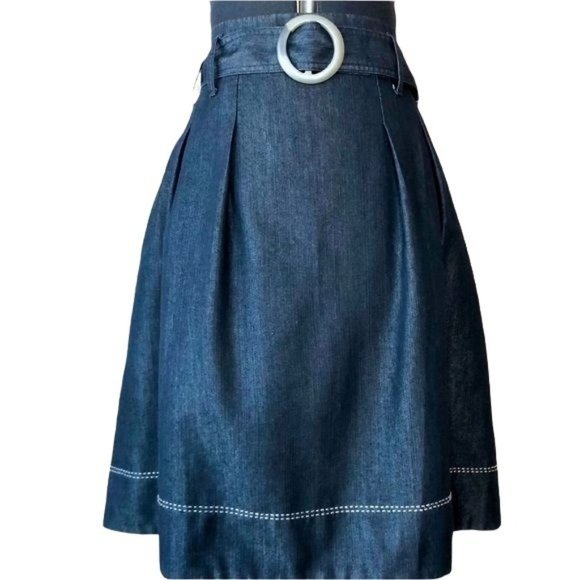 Style & Co. Dresses & Skirts - Style & Co Dark Denim Pleated Skirt Sz. 14p